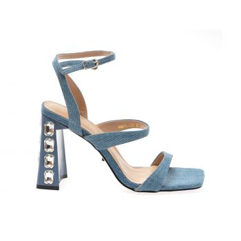 Sandale casual EPICA albastre, 827L, din material textil
