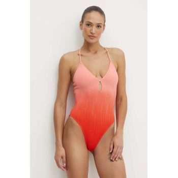 Chantelle costum de baie dintr-o bucată culoarea portocaliu, cupa usor rigidizata de firma original