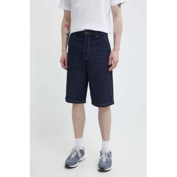 Dickies pantaloni scurti jeans MADISON barbati, culoarea albastru marin, DK0A4YSY de firma originali