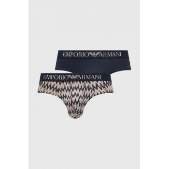 Emporio Armani Underwear slip 2-pack barbati, culoarea albastru marin, 111733 4R504 de firma originali