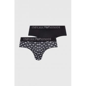 Emporio Armani Underwear slip 2-pack barbati, culoarea negru, 111733 4R504 de firma originali