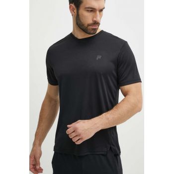 Fila tricou de alergare Thionville culoarea negru, neted, FAM0639