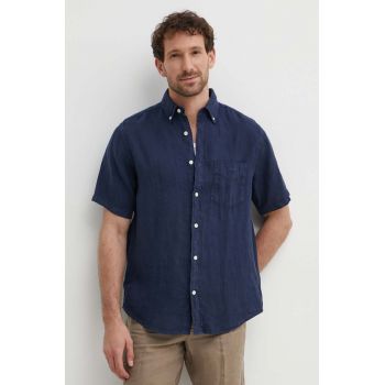 Gant camasa de in culoarea albastru marin, cu guler button-down, regular de firma originala