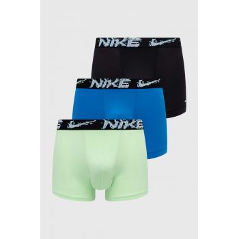 Nike boxeri 3-pack barbati, culoarea verde de firma originali
