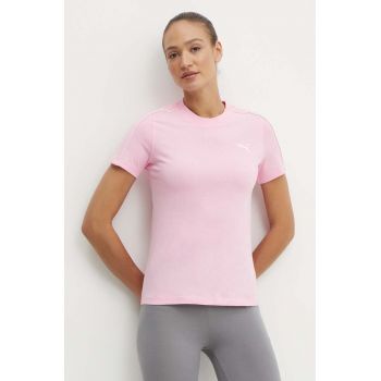 Puma tricou din bumbac HER femei, culoarea roz, 677883 ieftin