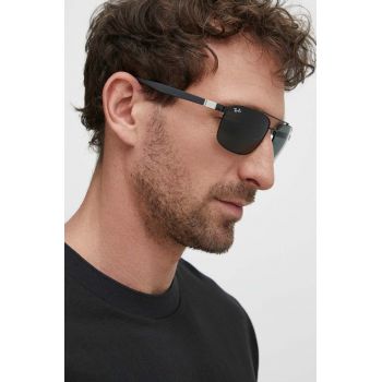 Ray-Ban ochelari de soare barbati, culoarea negru, 0RB3737