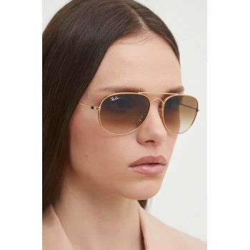 Ray-Ban ochelari de soare culoarea auriu