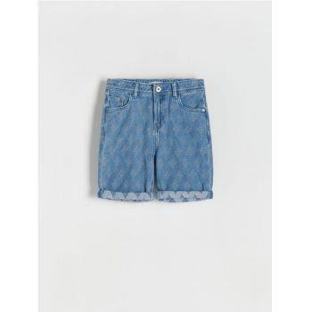 Reserved - Pantaloni scurți regular din denim - albastru