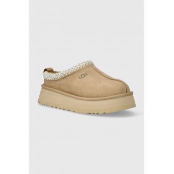 UGG papuci din piele intoarsa Tazz culoarea bej, 1122553 de firma originali