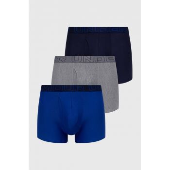 Under Armour boxeri 3-pack barbati, culoarea albastru marin