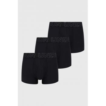 Under Armour boxeri 3-pack barbati, culoarea negru