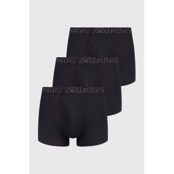 Under Armour boxeri 3-pack barbati, culoarea negru