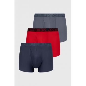 Under Armour boxeri 3-pack barbati, culoarea rosu