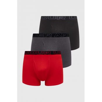 Under Armour boxeri 3-pack barbati, culoarea rosu