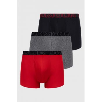 Under Armour boxeri 3-pack barbati, culoarea rosu