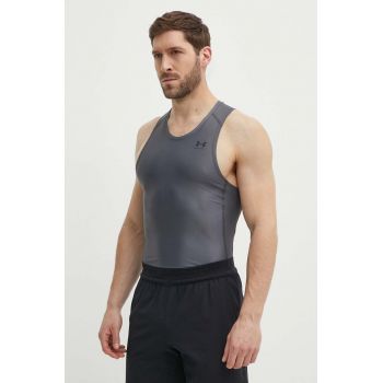 Under Armour tricou de antrenament HG Iso-Chill Compression culoarea gri ieftin