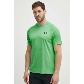 Under Armour tricou de antrenament Tech Textured culoarea verde, melanj
