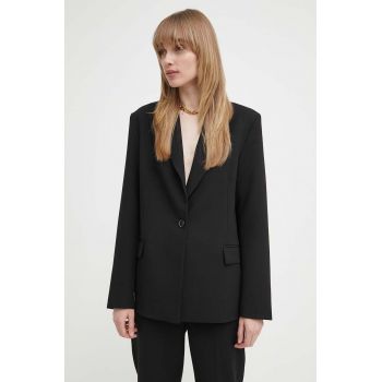 2NDDAY sacou 2ND Janet - Attired Suiting culoarea negru, un singur rand de nasturi, neted, 2000115119