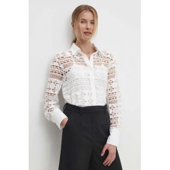 Answear Lab camasa din bumbac femei, culoarea alb, cu guler clasic, regular de firma originala