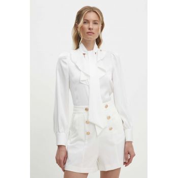 Answear Lab camasa femei, culoarea alb, cu guler stand-up, regular