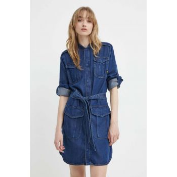 G-Star Raw rochie culoarea albastru marin, mini, drept