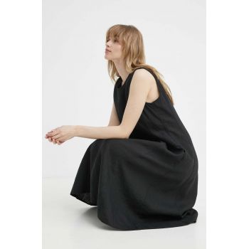 Marc O'Polo rochie din in culoarea negru, mini, evazati, 404064521131