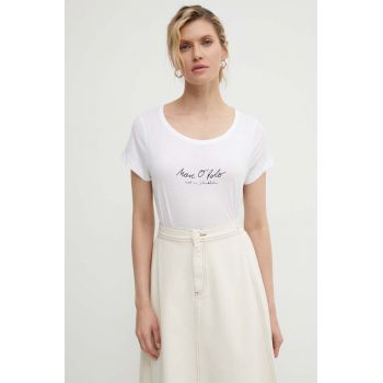 Marc O'Polo tricou din bumbac femei, culoarea alb, 404206751431 de firma original