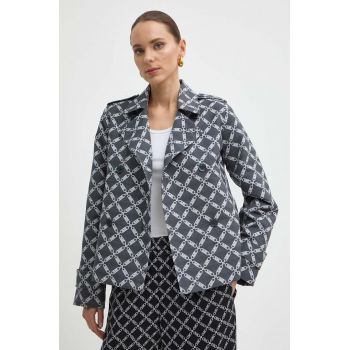 MICHAEL Michael Kors geaca femei, culoarea negru, de tranzitie MICHAEL Michael Kors geaca femei, culoarea negru, de tranzitie