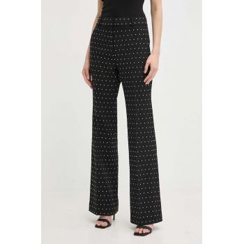 MICHAEL Michael Kors pantaloni femei, culoarea negru, mulata, high waist