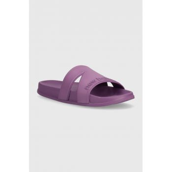 New Balance papuci SUF20SM1 femei, culoarea violet, SUF20SM1 de firma originali