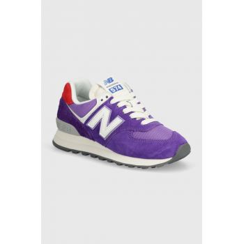 New Balance sneakers 574 culoarea violet, WL574YE2 de firma originali