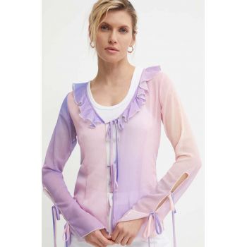 Résumé bluza AishaRS Blouse femei, culoarea violet, modelator, 20731129
