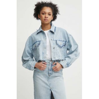 United Colors of Benetton geacă din denim femei, de tranziție