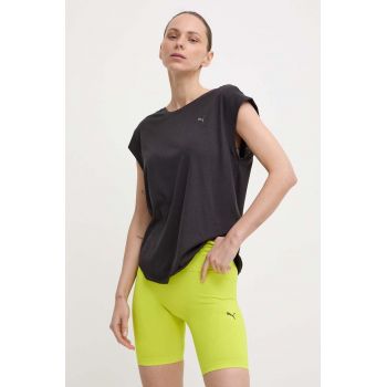 Puma tricou yoga Studio Foundation culoarea negru, 524845