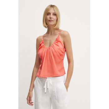 Sisley top femei, culoarea portocaliu de firma original