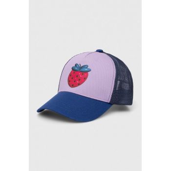 United Colors of Benetton șapcă de baseball pentru copii culoarea violet, cu imprimeu ieftina