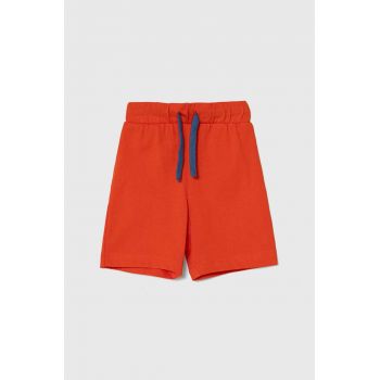 United Colors of Benetton pantaloni scurți din bumbac pentru copii culoarea rosu, talie reglabila de firma originali