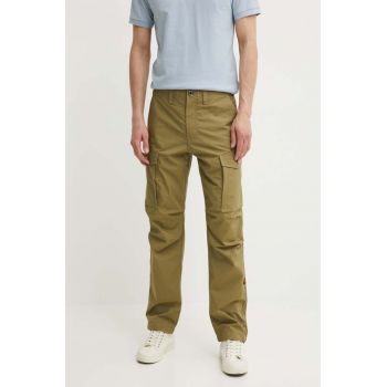 G-Star Raw pantaloni barbati, culoarea verde, cu fason cargo, D24309-D308