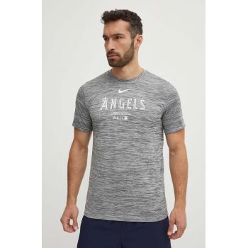 Nike tricou Los Angeles Angels barbati, culoarea gri, cu imprimeu