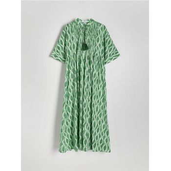 Reserved - Rochie din bumbac - verde-aprins