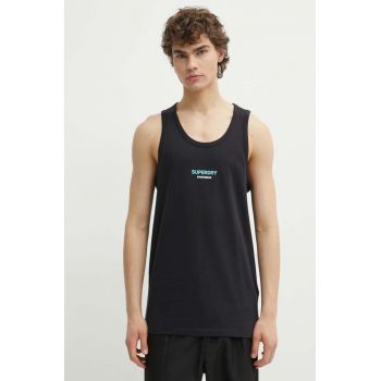 Superdry tricou din bumbac barbati, culoarea negru