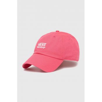 Vans șapcă de baseball din bumbac culoarea roz, cu imprimeu ieftina