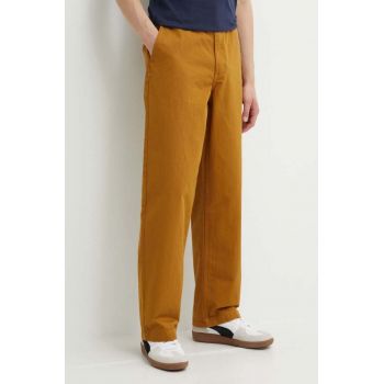 Vans pantaloni de bumbac culoarea maro, cu fason chinos, VN0000051M71