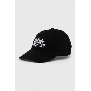 Vertere Berlin șapcă de baseball din bumbac NETWORK culoarea negru, cu imprimeu, VER C41