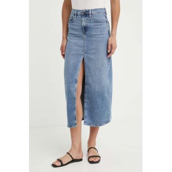 Dkny fustă din denim maxi, dreaptă, DJ4K9506