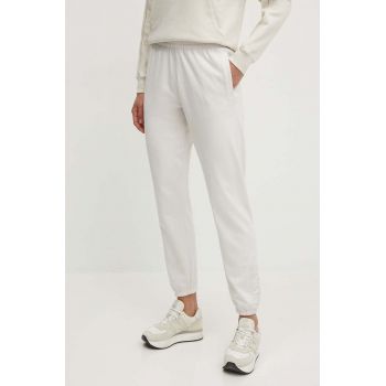 Dkny pantaloni de trening culoarea bej, cu imprimeu, DP4P3394