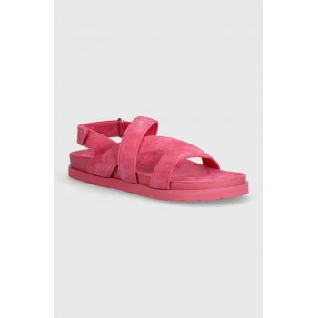 Gant sandale din piele intoarsa Mardale femei, culoarea roz, 28503594.G597