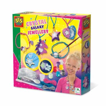 Set creativ copii cu accesorii incluse - Bijuterii cu cristale cu tematica galaxie,+6 ani