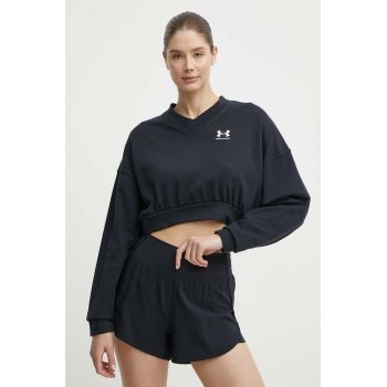 Under Armour hanorac de antrenament Rival culoarea negru, neted ieftin