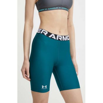 Under Armour pantaloni scurți de antrenament HG Authentics culoarea verde, cu imprimeu, medium waist